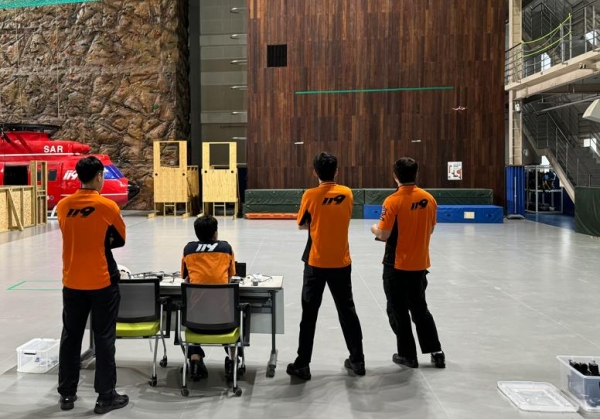 7월 8일부터 같은 달 26일까지 중앙소방학교에서 소방 현장맞춤형 드론 비행 실기교육이 실시됐다. (사진제공=TS한국교통안전공단)