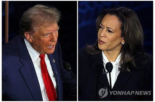 미 공화당 대통령후보 트럼프 전 대통령과 민주당 후보 해리스 부통령
