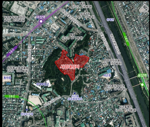 ▲ 성동구 마장동 382번지 일대 구역 대상지 [사진= 성동구 제공]