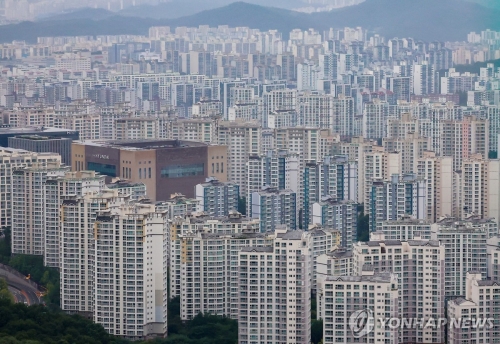 분당 일대 아파트 단지의 모습.[연합]