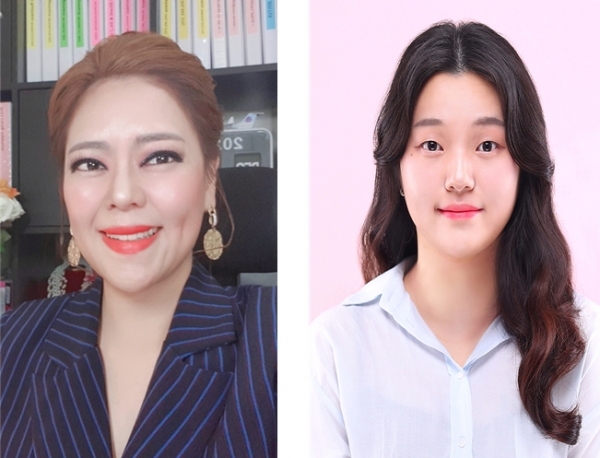 국립인천대 무역학부 및 대학원 관광컨벤션엔터테인먼트 학과의 박영은 교수와 관광컨벤션엔터테인먼트 학과 석사과정 김민지 학생