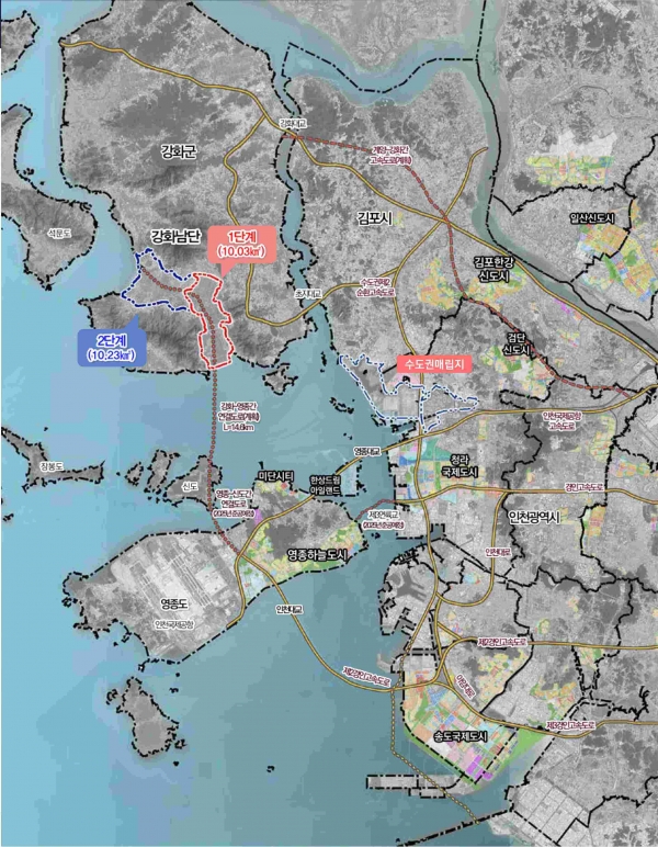 강화 남단 fez 확대 위치도.(사진제공=인천경제청)