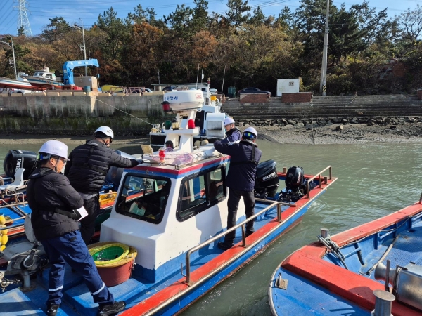 6일 한국해양교통안전공단(KOMSA)이 목포지역 현장 안전점검 중인 모습.