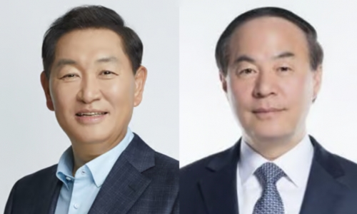 삼성전자 DX부문 대표이사 한종희 부회장(왼쪽)과 DS부문 전영현 부회장.
