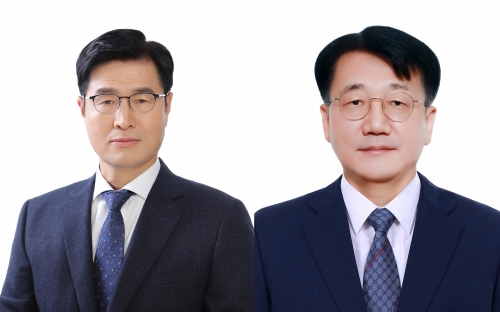 HD현대중공업 이상균 사장(왼쪽)과 노진율 사장.[사진=HD현대중공업]