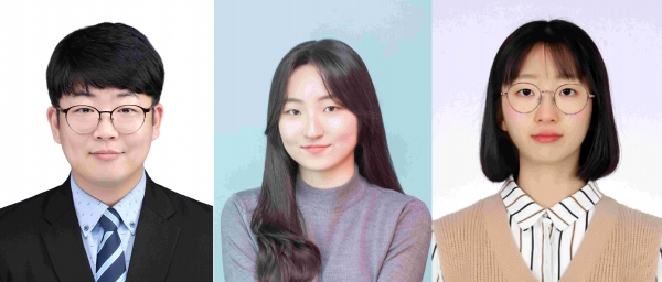 (왼쪽부터)김종현 인하대 소프트웨어융합대학 교수, CGXR@INHA팀 소속 권유빈 디자인테크놀로지학과 학생, 박도희 디자인테크놀로지학과 학생.