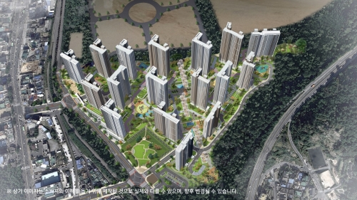 창원 메가시티 자이&위브 조감도.[두산건설]