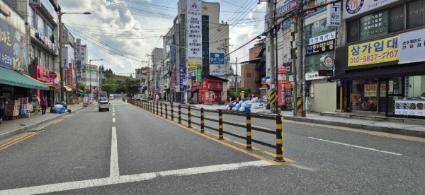 시설개선사례 무단횡단 금지시설(사진제공=TS한국교통안전공단)