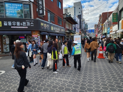▲ 지난해 '성동형 보행 안전거리' 운영 모습 [사진= 성동구 제공]