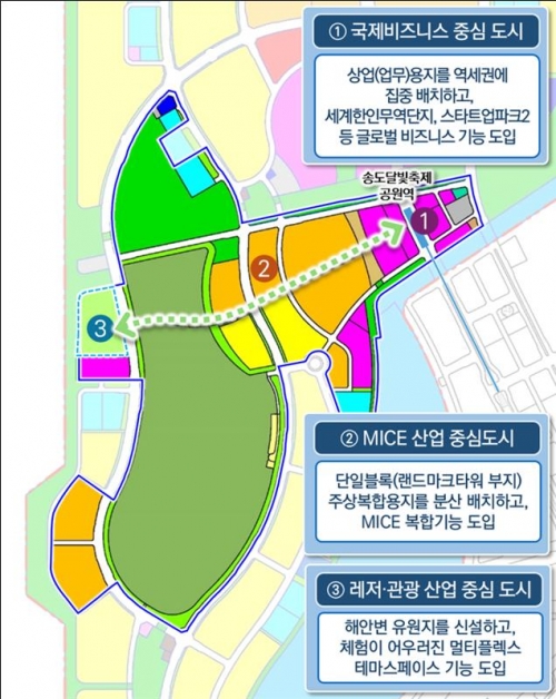 송도국제도시(송도랜드마크시티) 개발계획 변경(안)-(사진제공=인천경제청)
