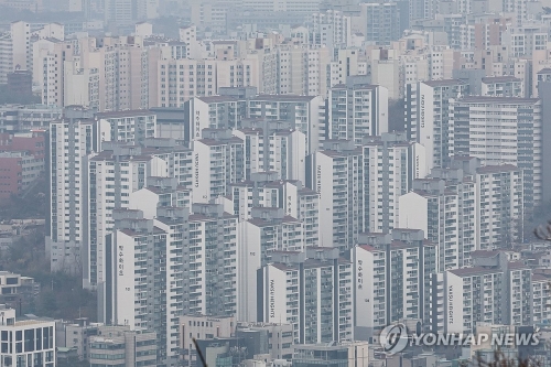 서울 잠실 일대 아파트.[연합]