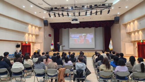 ▲ 올해 3월 실시한 '위험성평가' 실무자 교육 모습 [사진= 성동구 제공]
