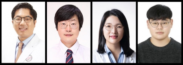 왼쪽부터 한림대강남성심병원 이석현 교수, 한림대성심병원 김동우 교수, 단국대학교병원 손혜주 교수, 한림의대 박세현 학생