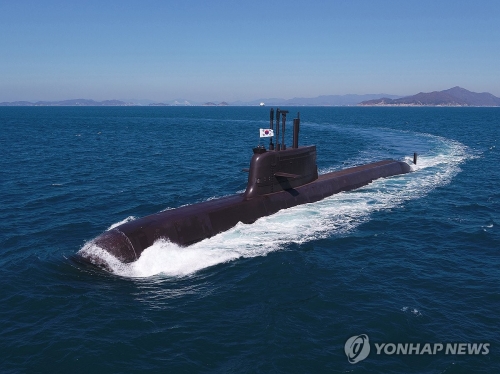 한화오션이 건조한 장보고-III 잠수함.