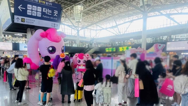 2024년 5월 부산역 티니핑 팝업스토어 현장 모습(사진제공=코레일유통)