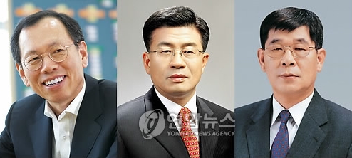 포스코는 5일 서울 포스코센터에서 이사회를 열어 박한용 포스코 ICT 사장(왼쪽부터)과 오창관 마케팅부문장, 김진일 포항제철소장 등 3명을 신임 등기이사 후보로 선정했다.